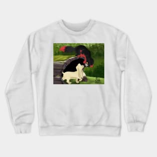 The fox and the hound but make it good omens Crewneck Sweatshirt